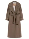 Max Mara Tie-belted Jacket In Brown