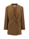 Max Mara Women Palanca Double-breasted Blazer In Brown