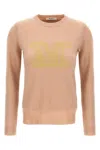 Max Mara Long-sleeved Round Neck Sweater In Pink