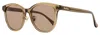 Max Mara Women's Pantos Alt Fit Sunglasses Mm0107-k 45e Transparent Brown 55mm In Multi