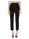 Max Mara High-waisted Cropped Slim Fit Trousers In Black