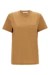 Max Mara Monogram-embroidered Cotton T-shirt In Cream