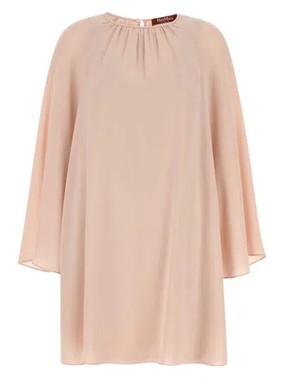 Max Mara Studio Pastel Pink Triacetate Blend Madia Dress In Nude