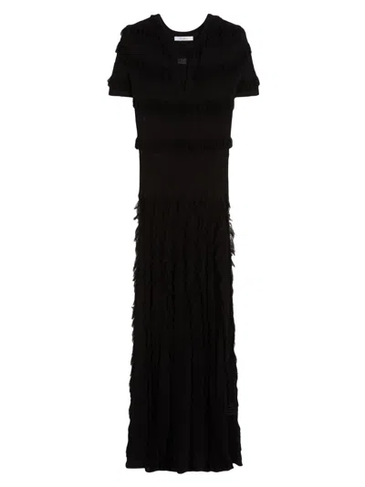 Max Mara Sleeveless Geometric-print Jersey Midi Dress In Black