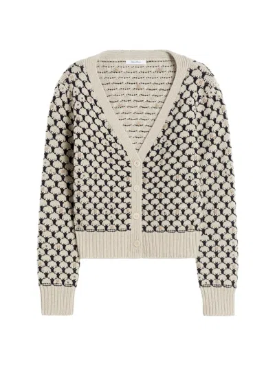 Max Mara Lightweight Cashmere Blend Cardigan For Women In Black