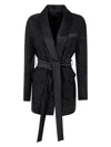 Max Mara Pau Viscose Blend Blazer With All-over Sequins In Black