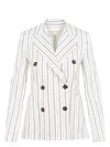 Max Mara Pensile Cotton And Linen Blazer In Nude & Neutrals