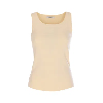 Max Mara Maxmara Women Pentola - Viscose Crepe Top In Beige