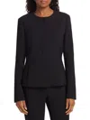 Max Mara Pepli Single-breasted Crepe Jacket In Black