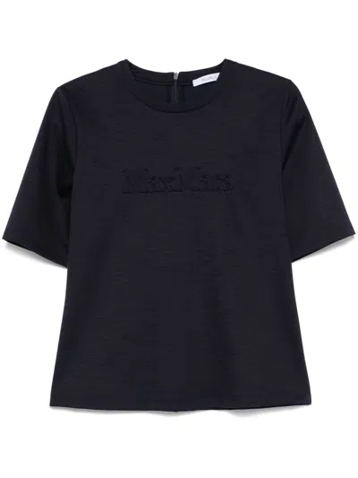 MAX MARA MAX MARA WOMEN LOGO WOOL T-SHIRT