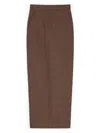 Max Mara Maxi Denim Skirt In Brown