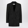Max Mara Double-breasted Wool Jacket With Pinstripe Design