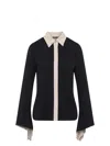 Max Mara Pio Bicolor Shirt Women In Black