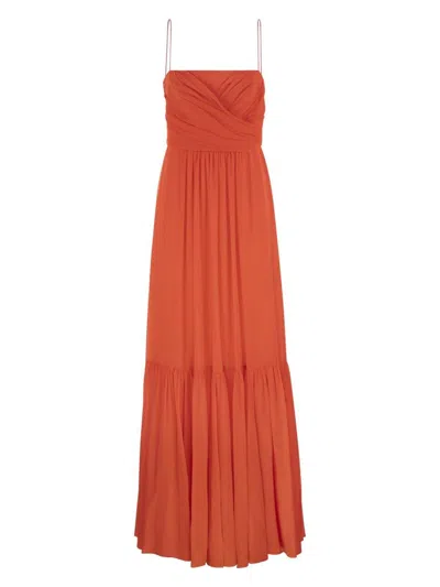 Max Mara Women's Pioppo - Draped Georgette Dress In Orange