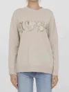 Max Mara Beige Wool And Cashmere Plata Sweater In Cream