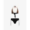 Max Mara Womens Plum Betta Halterneck Mid-rise Bikini In Plum