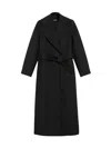 Max Mara Women's Poldo Wool Belted Wrap Coat In Black