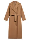 Max Mara Women's Poldo Wool Belted Wrap Coat In Brown