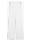 Max Mara Pleated Casual Pants In White