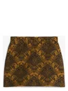 Max Mara Jacquard Technology Wool Miniskirt In Patterned