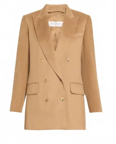 Max Mara Women's Potente Corduroy Blazer In Camel In Brown