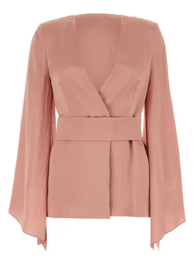 MAX MARA WOMEN'S POWDER SATIN OCCHI BLOUSE T-SHIRT