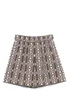 Max Mara Taiga Printed Poplin Short Clothing In Brown