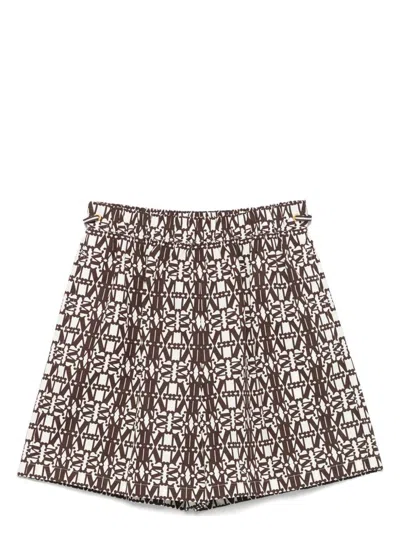 MAX MARA WOMEN'S PRINTED COTTON SHORTS