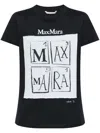 Max Mara Graphic Print Crew Neck Short Sleeves T-shirt In Black