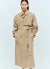 Max Mara Nubuck Trench Coat In Cream