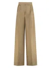 Max Mara Wide Leg Casual Pants In Brown