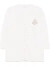 Max Mara Ravello Cardigan With Deep V-neck And Embroidered Emblem In Multicolor