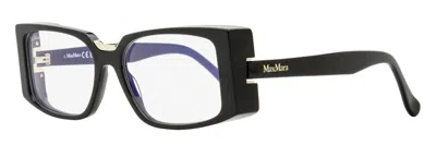 Max Mara Women's Rectangular Blue Block Eyeglasses Mm5157-b 001 Black/gold 54mm