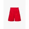 Max Mara Jessica Virgin Wool Shorts In Red
