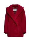 Max Mara Double-breasted Long-sleeved Coat In Red