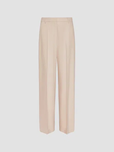 Max Mara Women's Regular Fit Wool Trousers In Albino