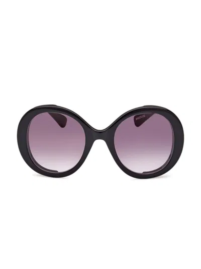 Max Mara Women's Renee 54mm Round Sunglasses In Black