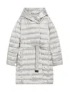 Max Mara Reversible Down Jacket In Water-repellent Satin In White