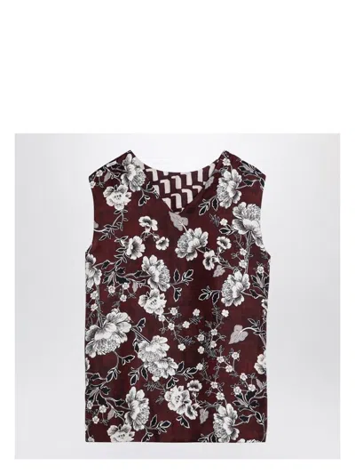 Max Mara Women's Reversible Patterned Silk Camisole Top