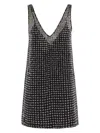 Max Mara Silk Organza Mini Dress With Floral Sequins