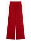 Max Mara Ruggero Cotton Drill Straight Pants In Red