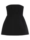 Max Mara Strapless Bustier Dress Side Pockets In Black