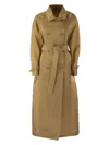 Max Mara Light Brown Sacco Long Trench Coat In Brown