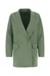 Max Mara Sage Green Denim Zenobia Blazerâ In Green