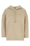 Max Mara Women Sand Cotton Blend Rally Sweatshirt In Brown