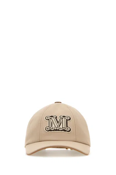Max Mara Women Sand Cotton Libero Baseball Cap