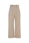 Max Mara Relaxed Fit High-waisted Sand Trousers In Brown