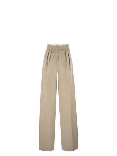 MAX MARA WOMEN'S SAND WOOL ACINOSO WIDE-LEG PANT