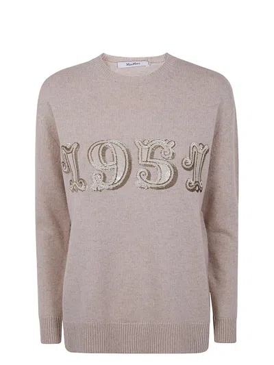 MAX MARA WOMEN'S SAND WOOL BLEND PLATA SWEATER