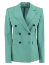Max Mara Sea Green Cotton Blend Zirlo Blazer